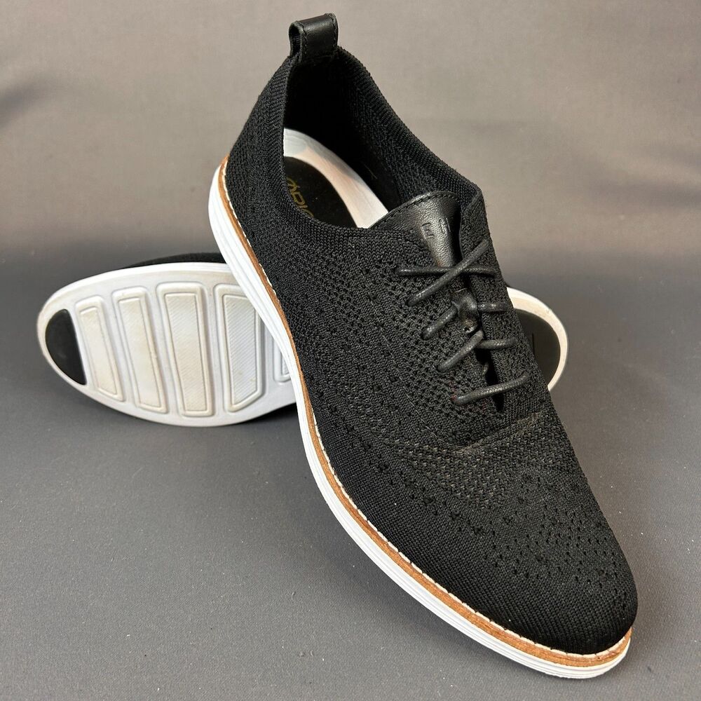 Cole Haan Black Stitchlite Wingtip Oxford Sneaker Shoes Size 8B - Picture 11 of 16